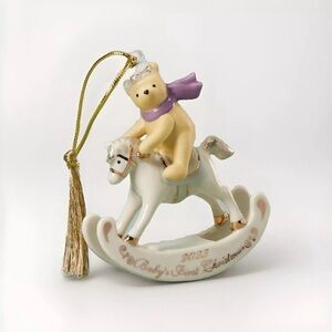 Lenox 2023 Disney Showcase Winnie the Pooh Baby's First Christmas Ornament NEW